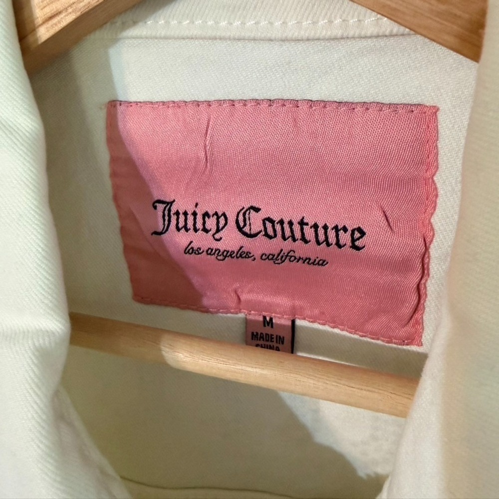 Juicy Couture White Denim Vest Women's Size M - Picture 3 of 7